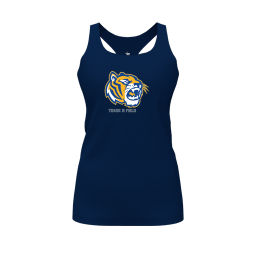 [FT0TRBNV-FYS-LOGO2] Decker Racerback Tank Top (Female Youth S, Navy, Logo 2)