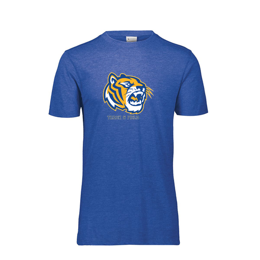 [FTSCUBRY-YS-LOGO2] Decker Youth Tri-Blend T-Shirt - Short Sleeve (Youth S, Royal, Logo 2)