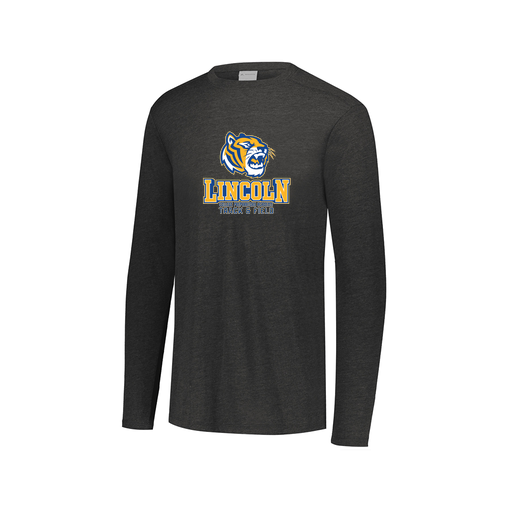 [FTLCUBBK-AXS-LOGO1] Decker Men's Tri-Blend T-Shirt - Long Sleeve (Adult XS, Black, Logo 1)