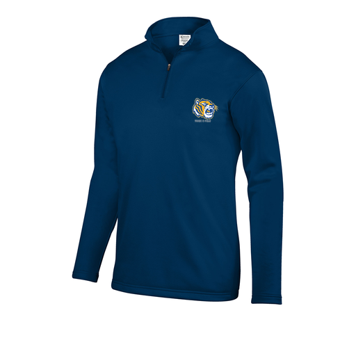 [FOLQFFNV-AS-LOGO2] Decker Men's FlexFleece 1/4 Zip (Adult S, Navy, Logo 2)