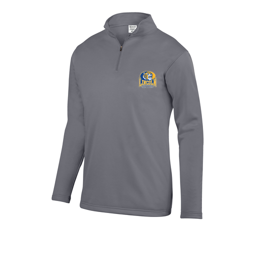 [FOLQFFGY-AS-LOGO3] Decker Men's FlexFleece 1/4 Zip (Adult S, Gray, Logo 3)