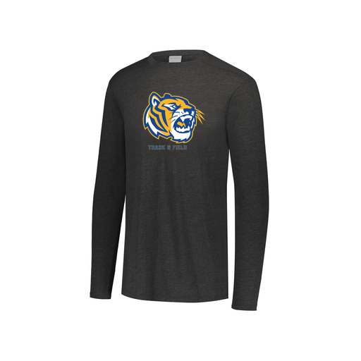 [FTLCUBBK-YS-LOGO2] Decker Youth Tri-Blend T-Shirt - Long Sleeve (Youth S, Black, Logo 2)